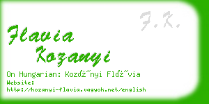 flavia kozanyi business card